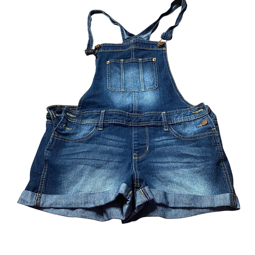 NOBO Denim Short Overalls Girls Medium 7–9 Adjustable Straps